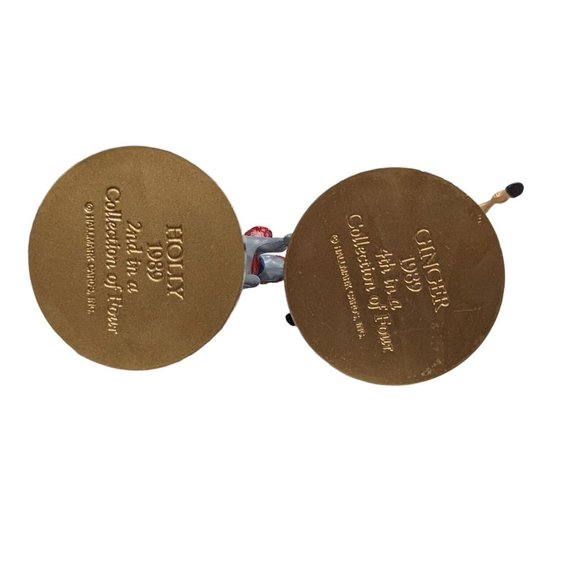 VTG - 1989 Hallmark Christmas Ornaments set of all 4 Carousel Horses w/ base - Picture 2 of 4